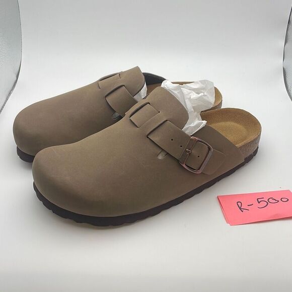 CUSHIONAIRE Slip-On Buckle Clog with Cork Footbed SIZE 6.5 BROWN - Picture 3 of 8